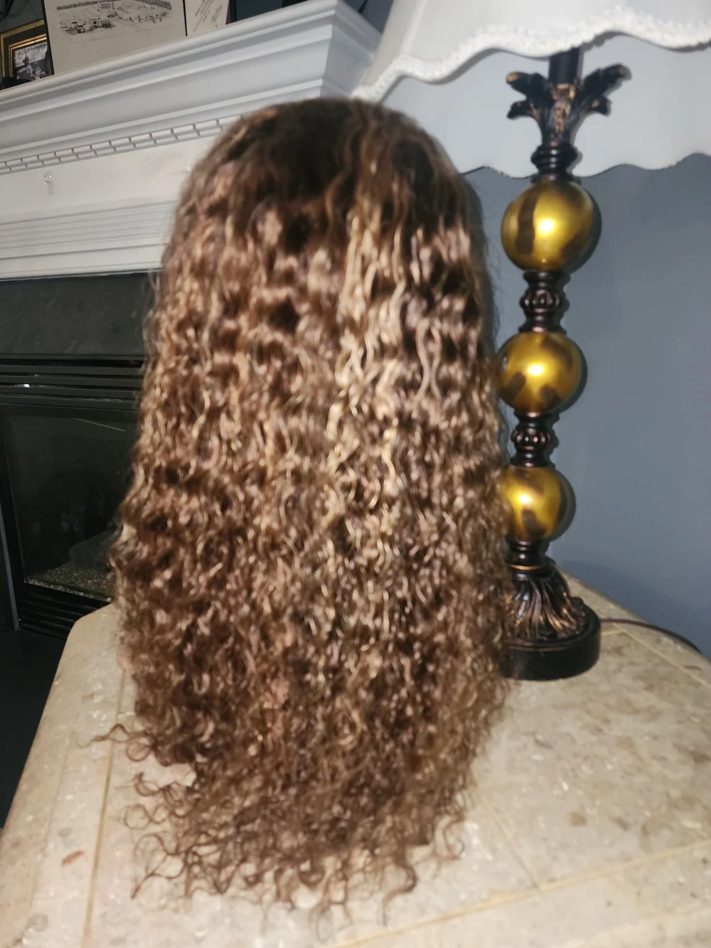 Brown Curly Lace Front Wig - Brand: